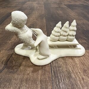 Department 56 Snowbabies Bringing Starry Pines Penguin Sled Retired 1994